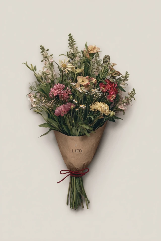 Mixed Flower Bouquet Wrapped in Paper I LIED