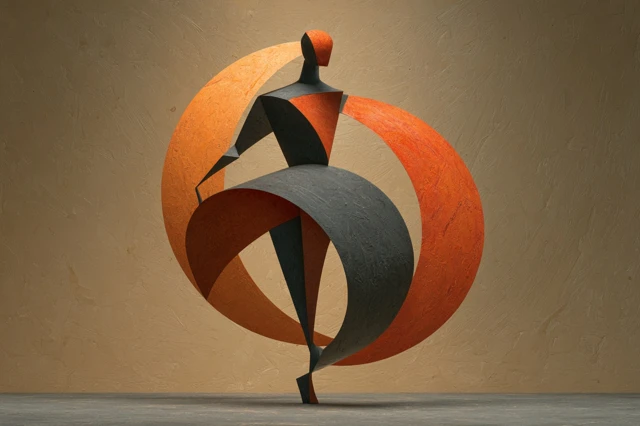 Modern Surrealist Sculpture Abstract Figure Art