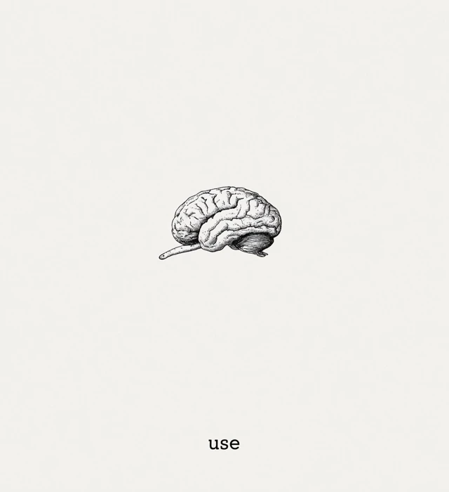 Brain Illustration Use Your Brain Concept