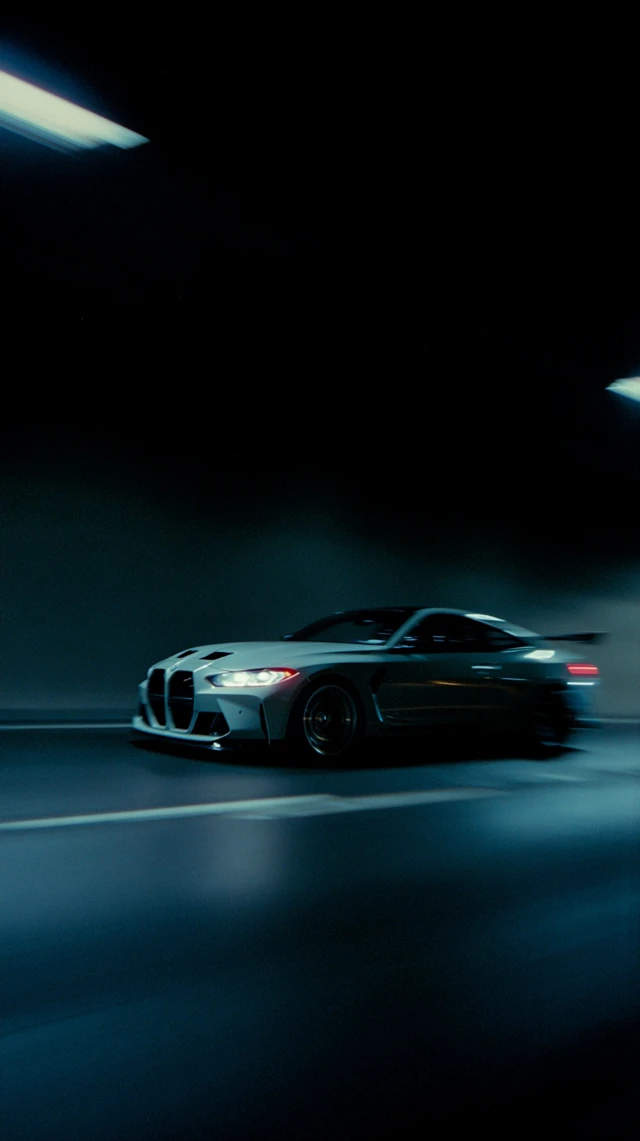BMW G80 GT3 EVO in Motion Blur Dark Film Still