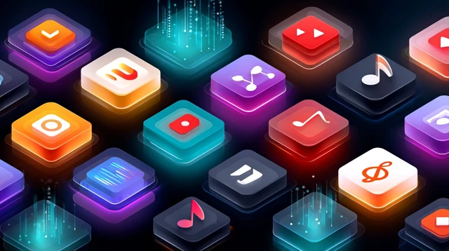 AI Music Tech Illustration