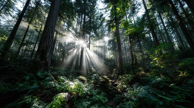 Enchanted Forest Sunlight Nature Photography