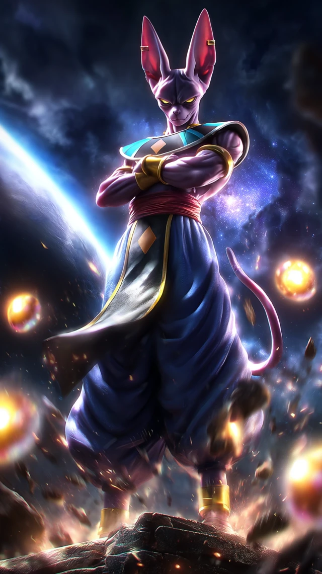 Beerus God of Destruction Anime Art