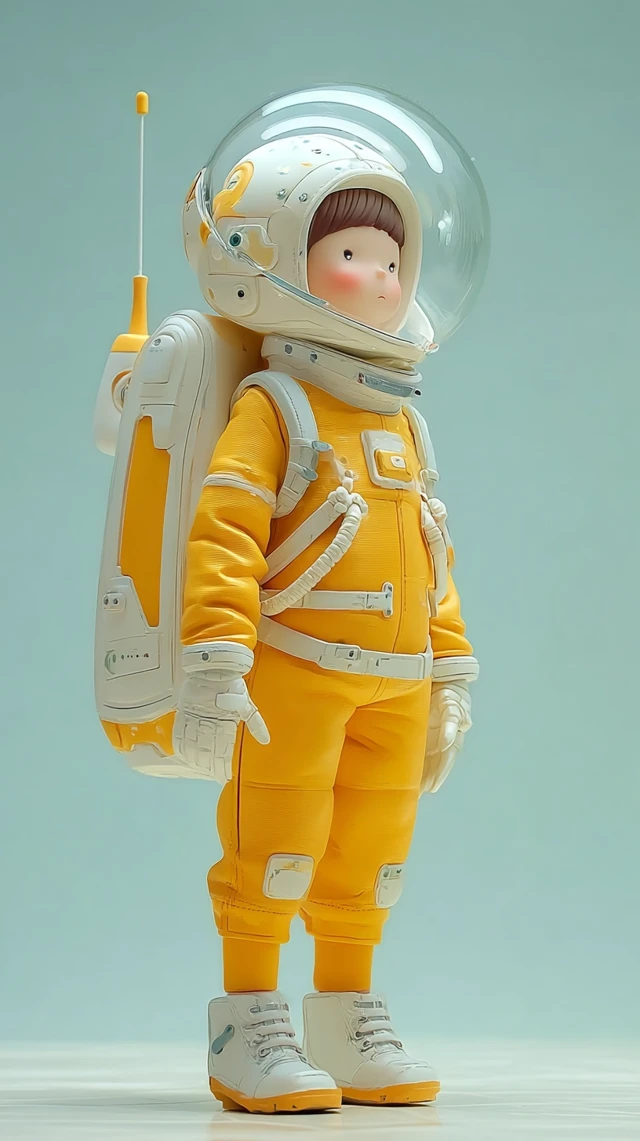 Cute Astronaut Girl Figurine - Collectible Design