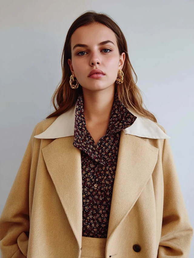 Woman in Beige Coat Fashion Photography