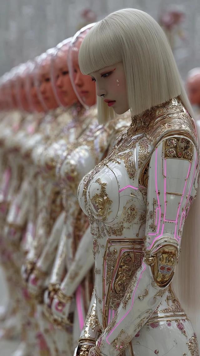 Korean Female Robot Idols Futuristic Aesthetic