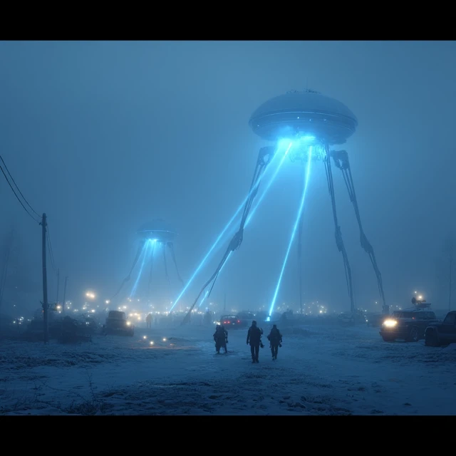 The War of the Worlds Martian Tripods Earth Battle