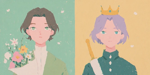 Gentle Boy and King Fantasy Art Illustration