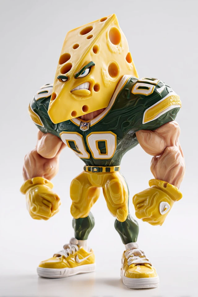 Cheese Football Player 3D Art