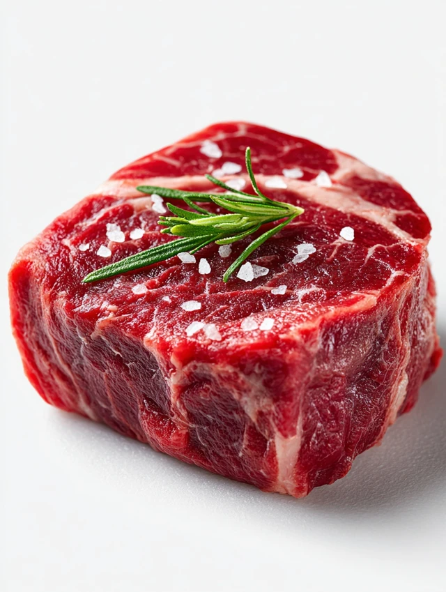 Fresh Beef Cut with Rosemary and Salt