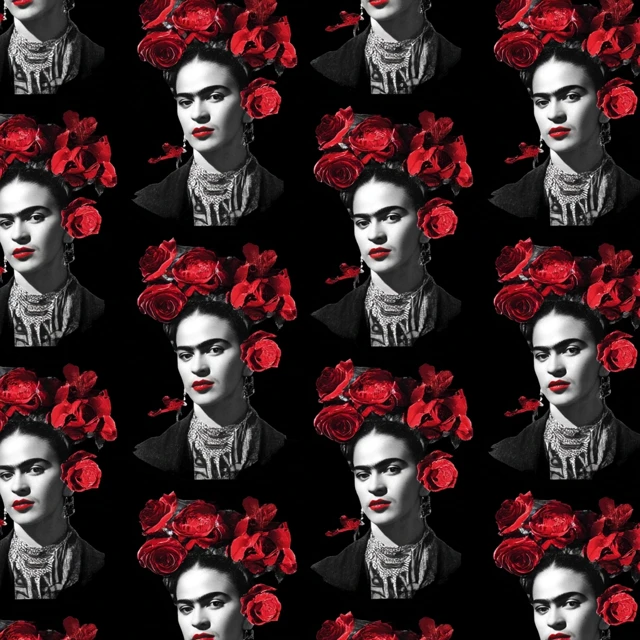 Frida Kahlo Pattern Design Fabric Style