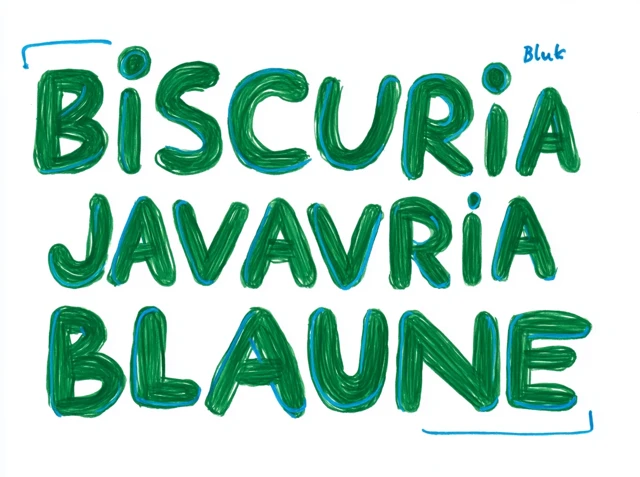 Biscuitaria Javnica Blume Green Text Illustration