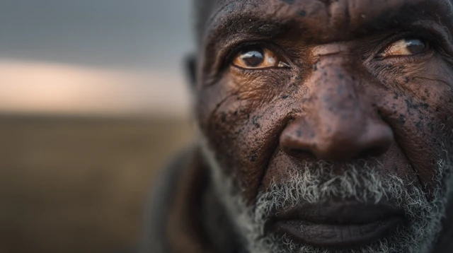 African Elder on the Prairie Photorealistic Portrait