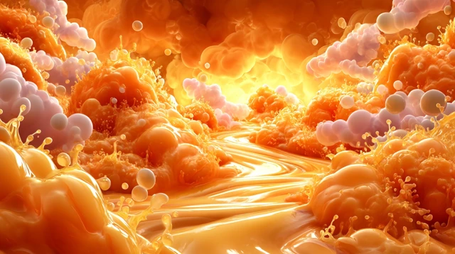 Orange Soda Dreamworld Fantasy Landscape