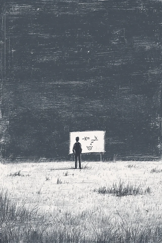 Solitude of Learning: Minimal Pen Drawing