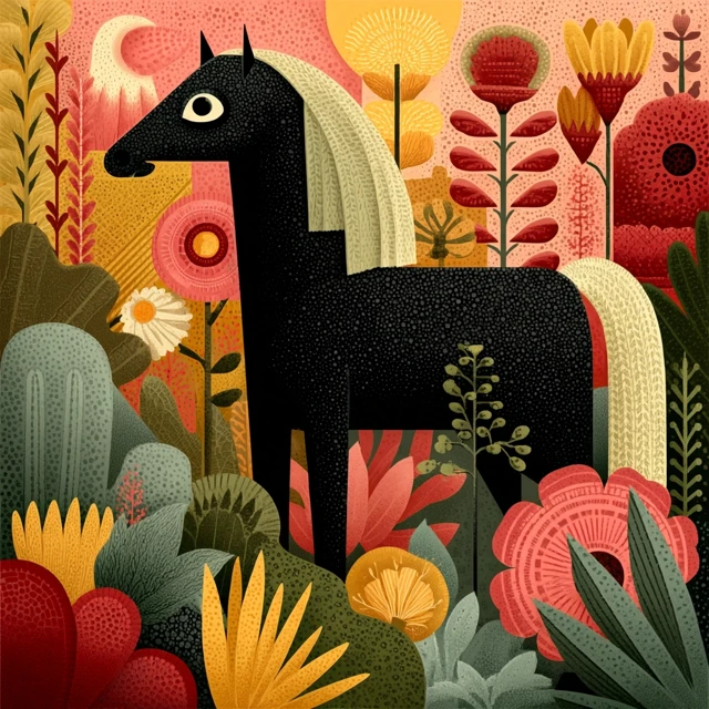 Strange and Beautiful Horses by Josh Agle