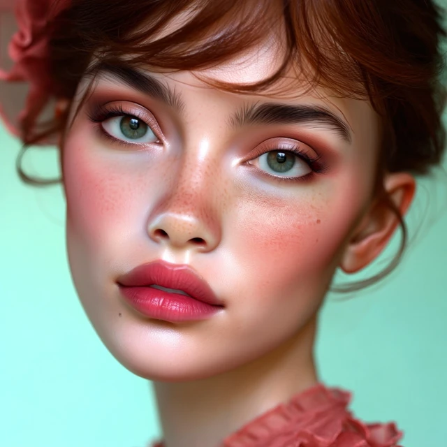 Hyperrealistic Portrait of a Young Woman Doll