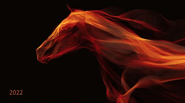 Abstract Fire Horse Illustration 2026