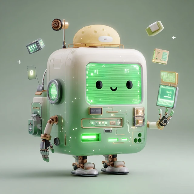 Cute 3D Computing System Character