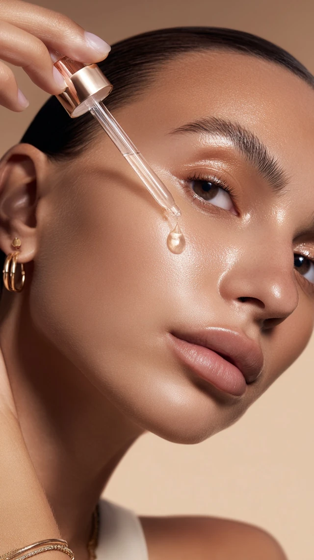 Radiant Skincare Campaign Dewy Skin Serum Drop