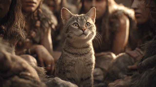 Neolithic Humans with Wildcat