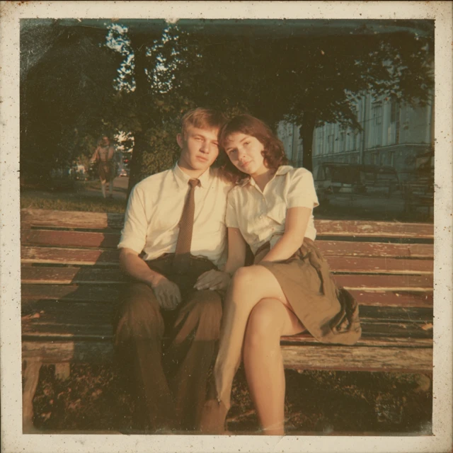 1970s Russian Couple Luhansk Portrait