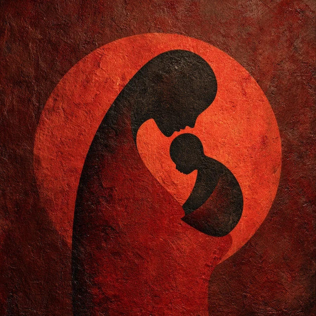 Mother and Child Abstract Art