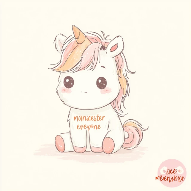 Cute Chibi Unicorn Kawaii Art Pastel Colors