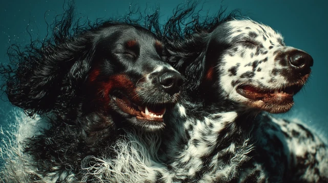 Joyful Dogs Blissful Expressions Portrait