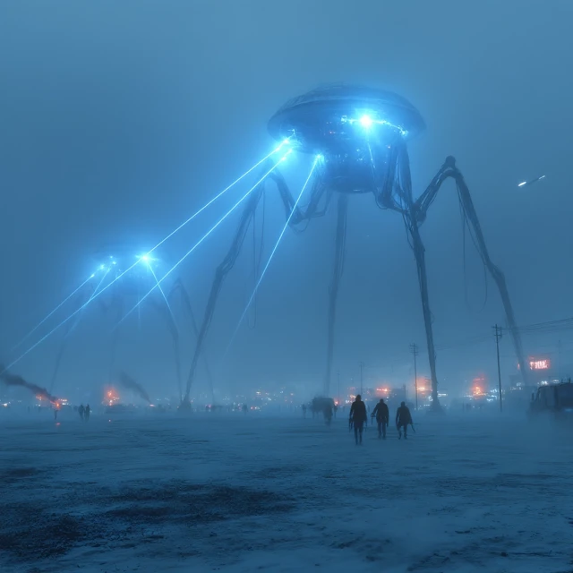 The War of the Worlds Martian Tripods Earth Battle