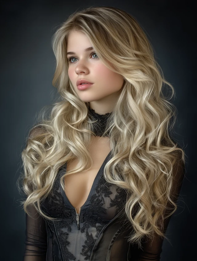 Blonde Woman Thermochromic Portrait