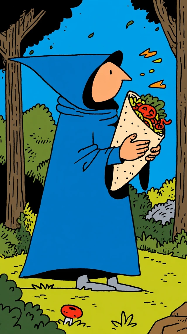 Medieval Burrito Illustration Divine Food