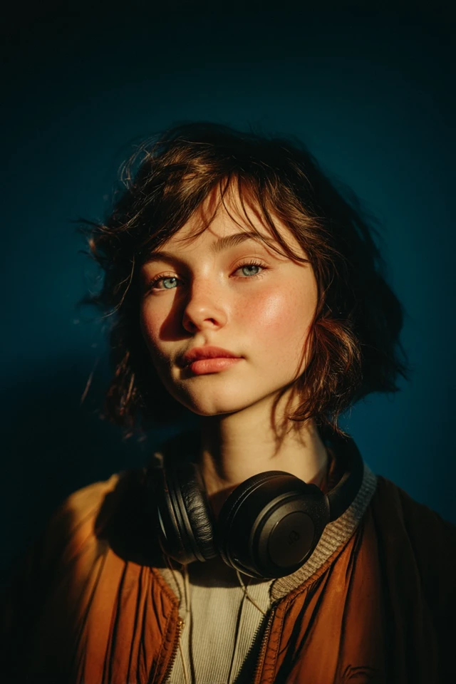 Neurodiverse Girl Portrait Calm and Thoughtful
