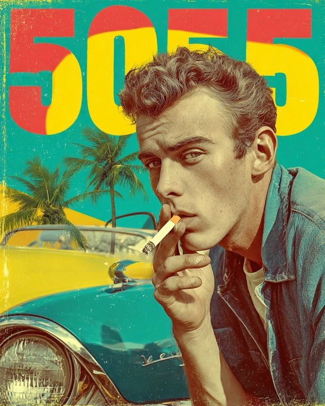 Retro James Dean Magazine Cover 1950s Vintage