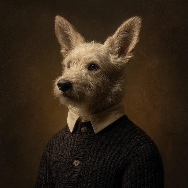 Dog Portrait Gentleman Classic Art