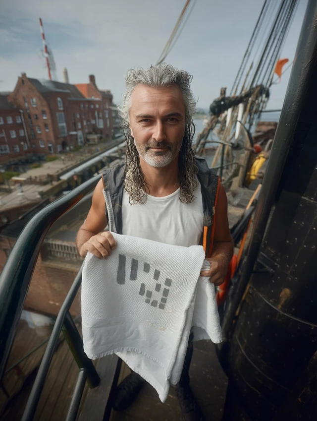 Man on Ship with Long Hair Photography