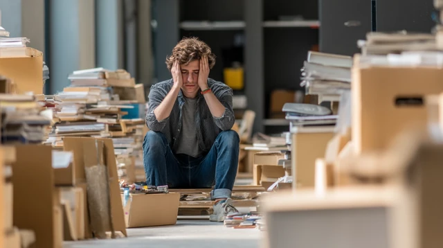 Disappointed Student Packs Unfinished Projects