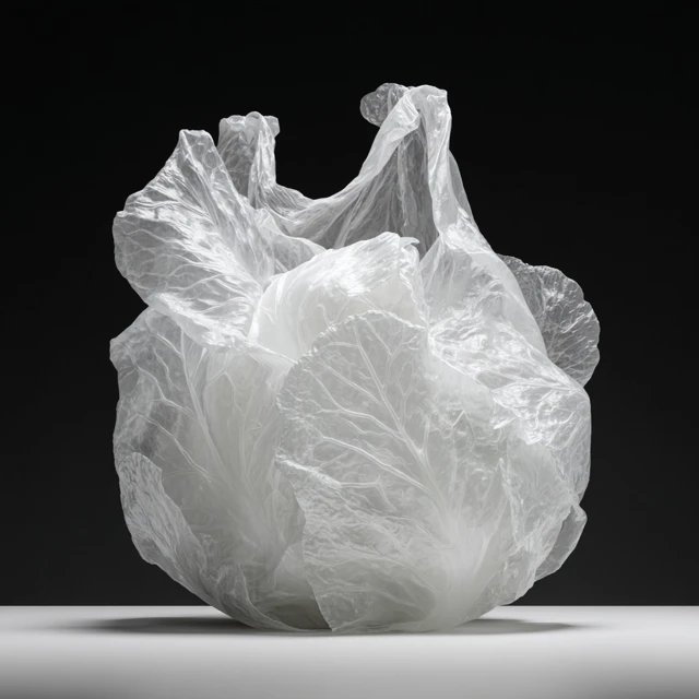 Hyperrealistic Plastic Bag Art Premium Minimalist