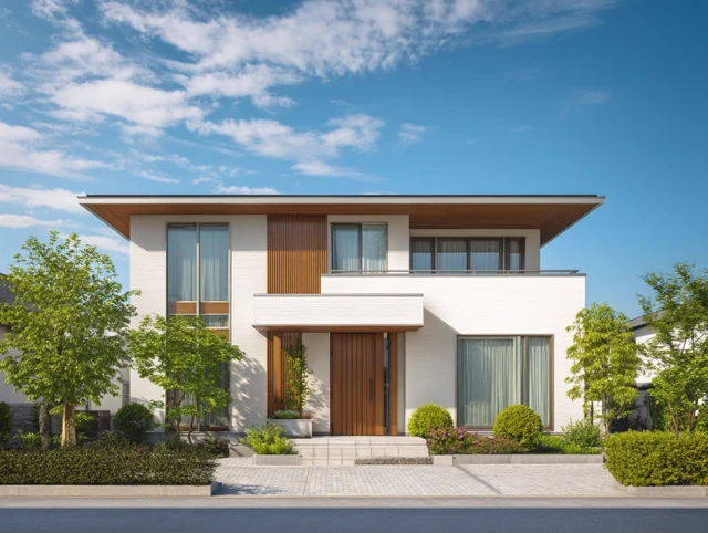 Stylish Model House in Japan Modern Exterior