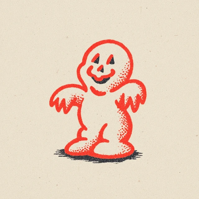 Vintage Halloween Mascot Cartoon Retro Diner Logo