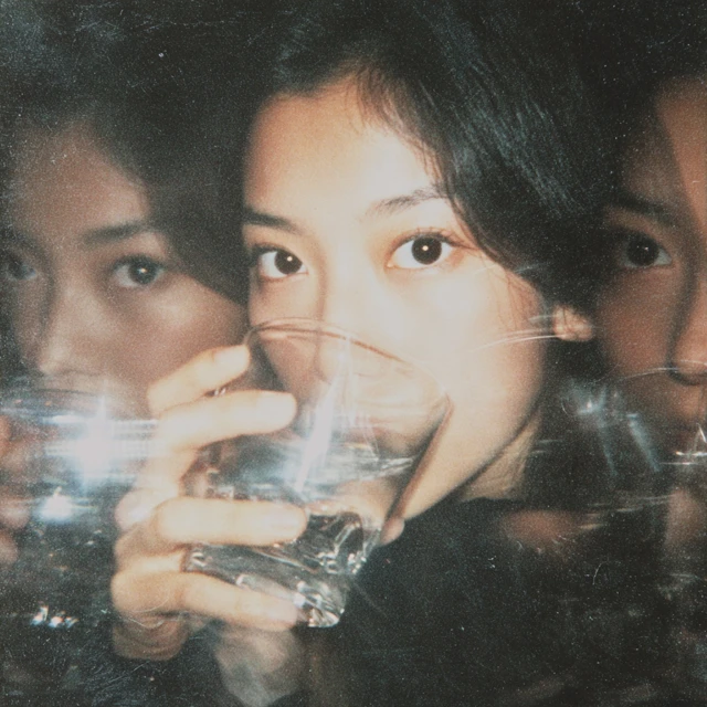 Film Photo Japanese Woman Multiple Exposure Iced Coffee