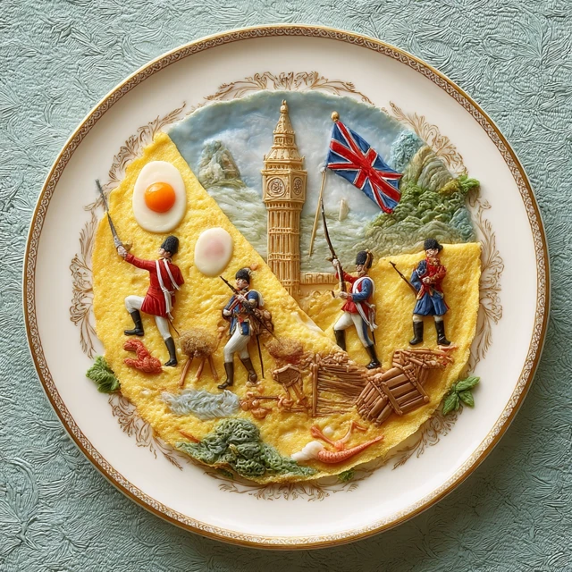 Omelette Napoleonic Wars Scene Miniature Art
