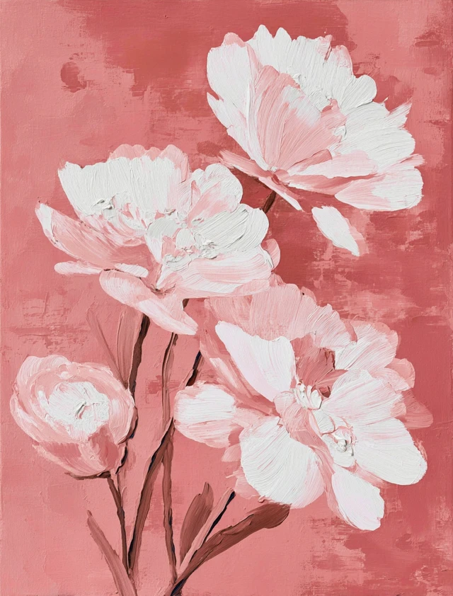 Matisse Inspired Floral Painting Minimalist Art