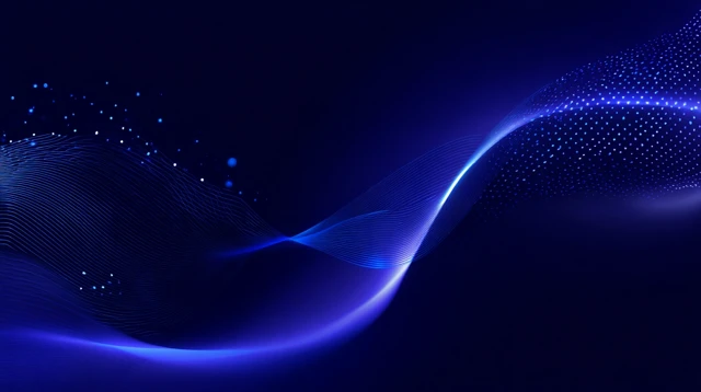 Abstract Blue Tech Background Futuristic Waves