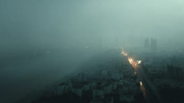 Dubai at Night: Futuristic City Glow from Above