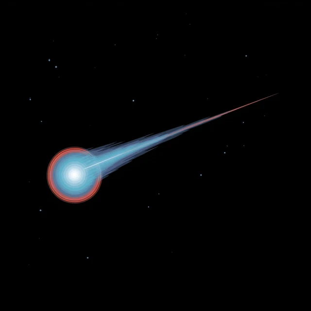 Pulsar with Funnel Jet Cartoon Illustration