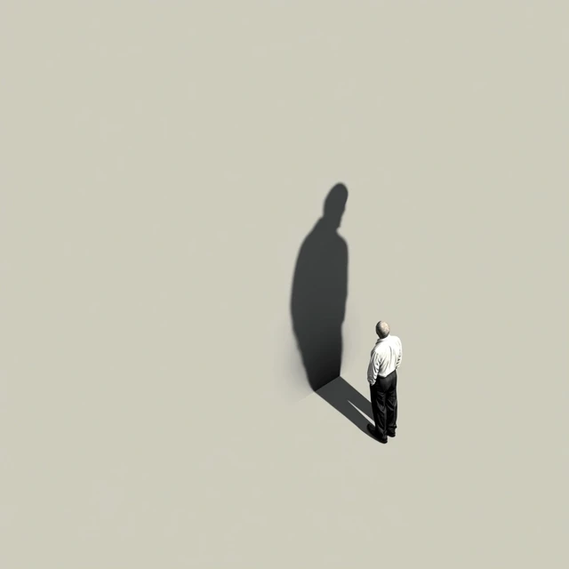 Man and His Shadow 3D Art