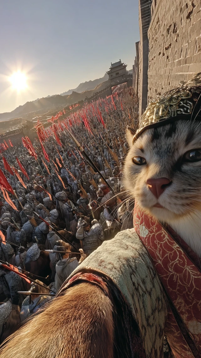Cat Selfie Epic Ming Dynasty Battle Historical Scene