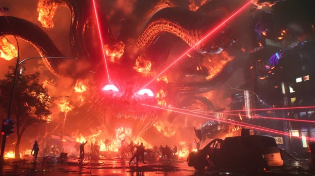 Medusa Unleashes City Destruction