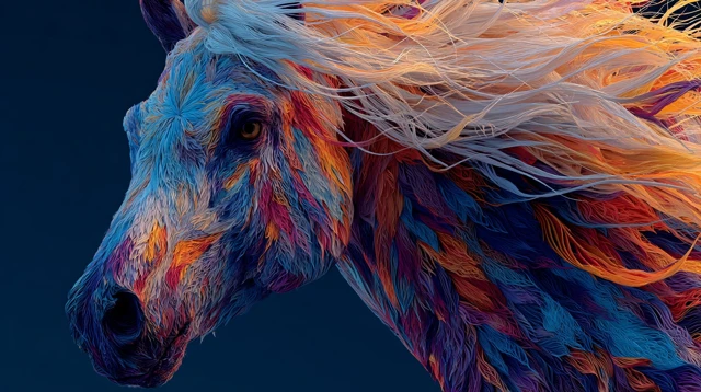 Fiery Horse Digital Artwork